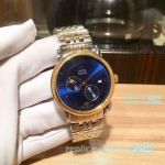 Copy Omega De Ville Automatic Blue Moonphase Dial Two Tone Watch 40mm